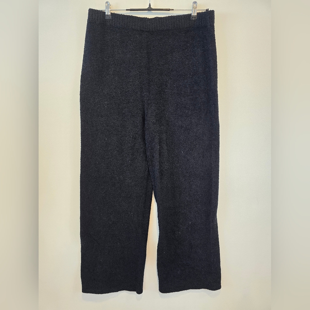 Nordstrom Black Womans Sherpa Sweatpants Size Large Nwot